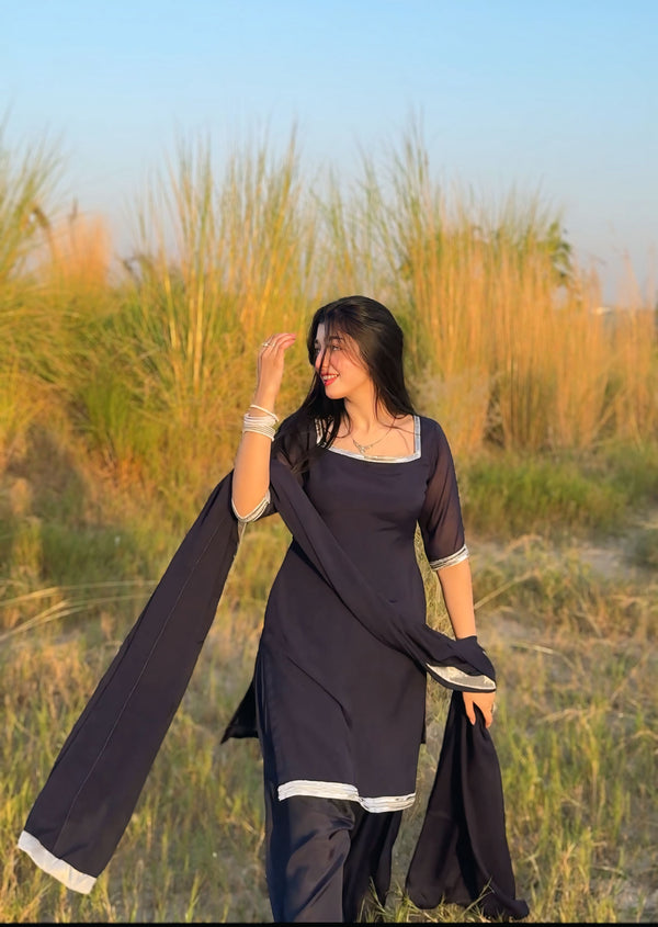 Heer fabric crinkle chiffon